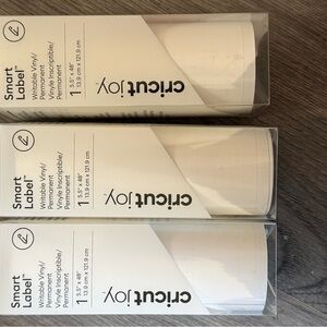 Cricut Joy Smart Label Writable Vinyl - White (3 Rolls)